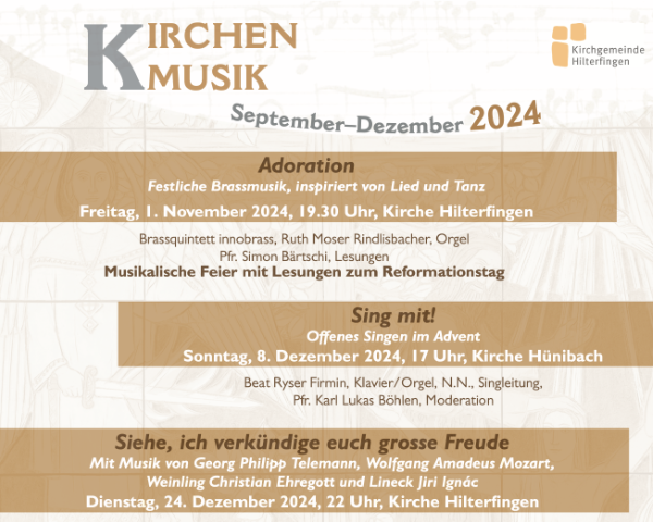 Kirchenmusik Herbst 2024